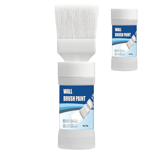 Pintura blanca para pared, pintura blanca segura para interiores con pincel, pintura multiusos segura para muebles, reparación rápida de paredes para decoración del hogar