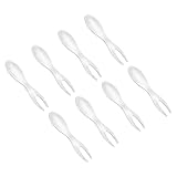 Uonlytech 8 Stück Edelstahl Obstgabeln Zweizinkige Maisgabeln für Grill Bbq Salatspieße Langlebig Hygienisch für Partys und Sommergrill