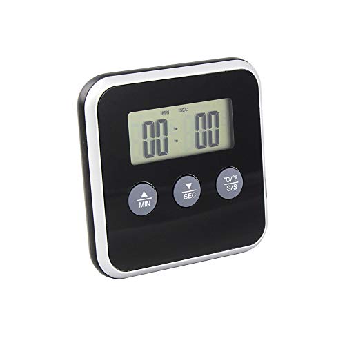 ChanYYw Meat Thermometer - Wireless Digital Kitchen Thermometer Waterproof Oven Timer Alarm BBQ Drill Cooking Food Oil Temperature Gauge