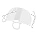 Produktbild 10 x Gesichtsvisier aus Kunststoff | Schutzvisier in Transparent | Universal Gesichtsschutz | Visier zum Schutz vor Flüssigkeiten | Face Shield für Mund Nase (10Stück Weiß)