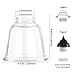 KLOSM 4 Pack Clear Glass Lamp Shade Replacement with 1.65