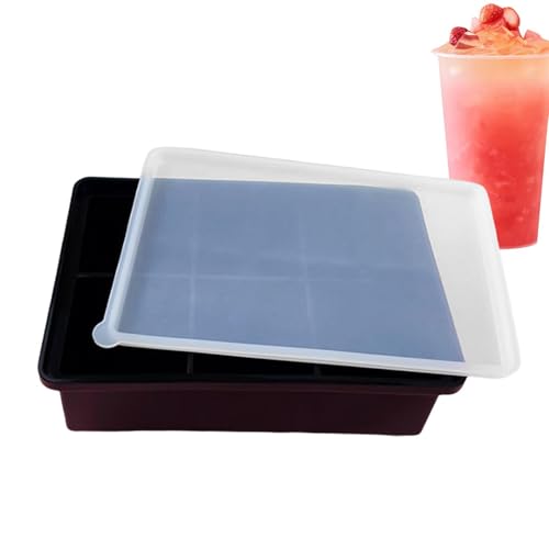 Molde De Silicona Para Hielo | Fabricante de Compartimentos para Bloques de Hielo con Desmoldado Fácil - Recipiente Para El Congelador | para Whisky Cócteles Café Vino Bar Fiestas Hogar Vacaciones y B