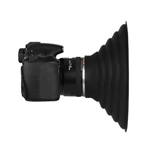 STSEETOP Camera Lens Hood Collapsible Reversible Filter Thread Rubber Digital Lens Hood DSLR Lens Cap Shade (for 50-70mm Lens)
