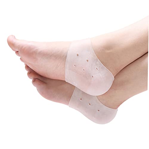 Healeved 1 Par De Palmilhas Protetoras De Calcanhar De Silicone Para Fascite Plantar Meias De Silico