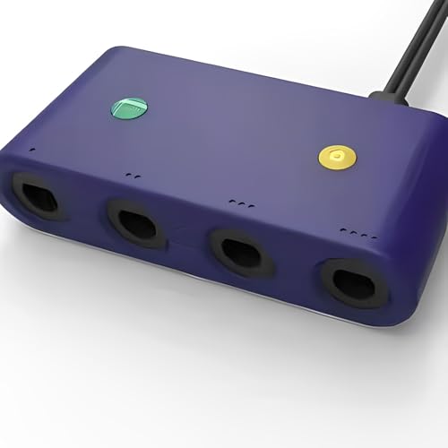 LICAEVEY Game Cube Controller Adapter für SWLTCH/WINS/OS X | 4-Port-USB-Konverter mit Turbo-Funktion | 59-Zoll-Kabel | Plug -and -Play für Retro -Spiele