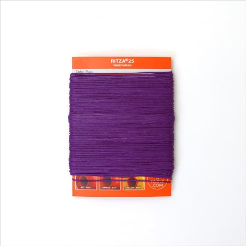 Hilo encerado para cuero color morado 1.2 mm miniatura 4
