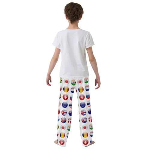 Flags Balls Pajama Pants Long Pj Pants Soft Elastic Waist Pajama Bottoms Lounge Pants3