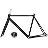700C Fixed Gear Bike Frameset 49/52/55/58CM C Brake Aluminum Alloy Racing Track Bike Frame Quick Release 100/120mm Bike Frame with Fork