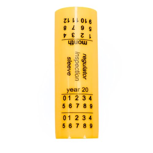 Manga de inspección del regulador amarillo evita dobleces en latiguillos de buceo