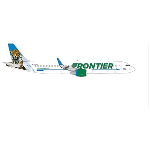 Daron Herpa 535847 Frontier Airlines Airbus A321 Aeroplane Building Miniature Models Collectible, Multicoloured Cover