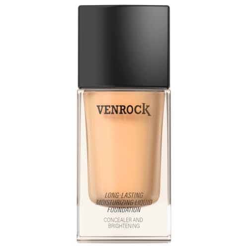 VENROCK 24HR Long-Lasting Moisturizing Liquid Foundation | Radiant, Waterproof, Concealing & Oil-Control (02# Beige, 30ml)