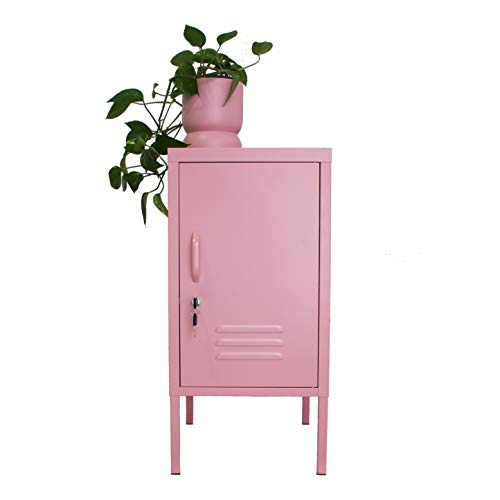 Locker End Table, Metal Storage Cabinet, Perfect for use as Tall Nightstand, Side Table, Bedside Table, Kids Nightstands & Office Storage (27.6"x13.75"x16.1") (Pink, Locker) Locker End Table, Metal Storage Cabinet, Perfect for use as Tall Nightstand, Side Table, Bedside Table, Kids Nightstands & Office Storage (27.6"x13.75"x16.1") (Pink, Locker)