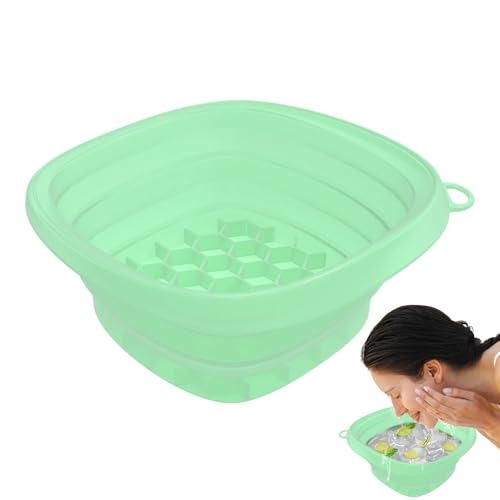 Face Bowl – Cuenco de Buceo Frío para la Cara – Silicona con compartimento para cubitos de hielo integrado – Refrigerador Facial Cuenca Fría Plegable para Cuidado Facial Spa Hogar
