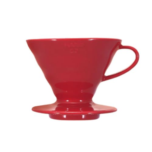 HARIO VDCR-02-R V60 Transparent Dripper 02 Ceramic, Red...
