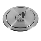 YARNOW Eingebauter Abfallbehälterdeckel für die Arbeitsplatte, versenkter Abfallklappendeckel aus Metall, 6,77 Zoll (17,2 cm) großer Abfallschachtdeckel aus Edelstahl für Küchenarbeitsflächen und