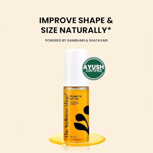 Image of The Wellness Shop Plump N Lift Oil - Firming & Hydrating Body Oil for Youthful-Looking Skin | Tightening & Moisturizing Formula, Supple & Radiant Tone - 50ml Pack