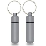 WASSERDICHT. Die Kapsel hat ein Schraubgewinde und ist dank Gummiring wasserdicht verschließbar, sodass kleine Notfall Gegenstände wie Pillen, Tabletten oder Tic-Tac gut geschützt sind.