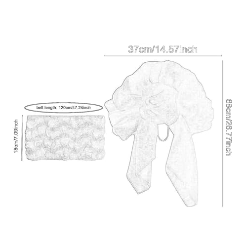 misppro Kimono Obi Belt Traditional Japanese Sash for Yukata Robe Costume Party Stage Performance 47.24x7.09inch- Red3