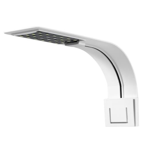 HOODANCOS Luz para Diseño Ultra Delgado en Plástico Blanco para Plantas LED con Clip, Alta Luminosidad Parpadeo Acuario y Tanques de Peces