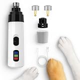 Silent Groom Pro Nail Grinder, Cordless Low-Noise Pet Nail Trimmer for Dogs & Cats, USB-Rechargeable, 2 Speeds, 3 Ports, Long Battery for Safe & Comfortable Paw Grooming at Home (1 Set)