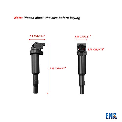 Ena Set Of 6 Ignition Coil Pack Compatible With Bmw 128I 135I 335I 325I 328I 330I E60 M5 525Xi 528I N54 X3 X5 X6 Z4 2003-2016 Replacement For 0221504470 00044 12137594937 12137562744 12137571643 Uf592 #TOP6
