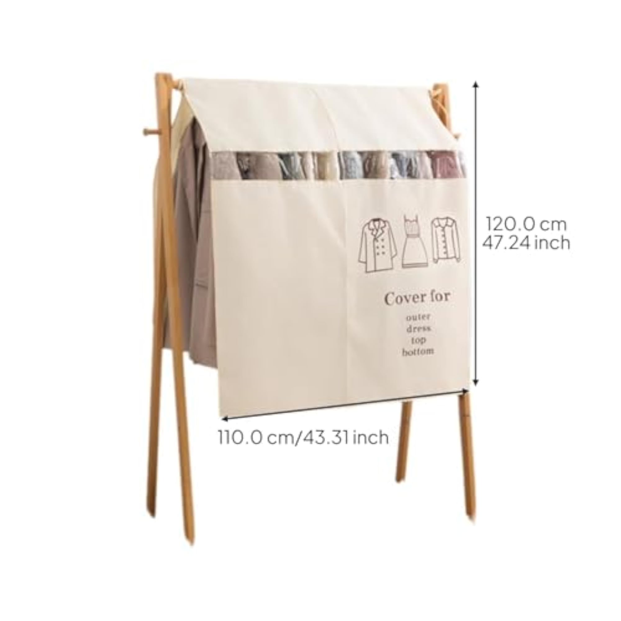 Garment Rack Cover, Dustproof Clothes Protector