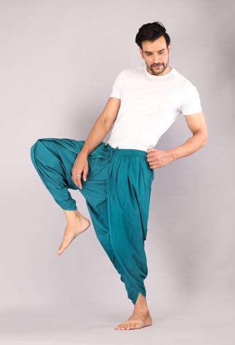 Image of Urali Men's Solid 100% Cotton Dhoti Pants - D100A