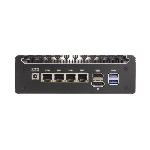 Mini PC i5 8250U con chasis de disipación pasiva y cuatro conectores LAN 2.5GbE 6