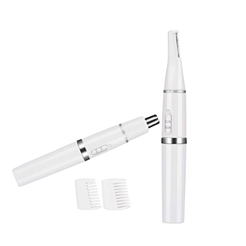 Eyebrow Trimmer,Nose Hair Trimmer, inkint 2 in 1 Electric Hair Trimmer for Eyebrows Nose, Facial and Body Hair Shaver Battery Operated
