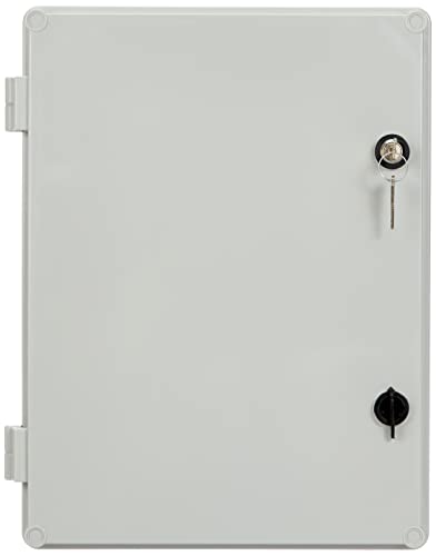 ELEKTRO-PLAST Schaltschrank mit Schloss UNI-1 Verteilerschrank 400x300x160 mm Industriegehäuse Leergehäuse Schaltkasten 43.1 IP65 5719, Grau