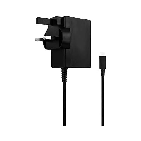 Numskull Nintendo Switch Mains Power Plug Adaptor, 1.5m USB C Fast Charger Cable, Compatible with Nintendo Switch, Samsung Galaxy S10 S9 S8 Plus Note 9 8, Moto Z, LG V30 V20 G5, USB C Devices Cover