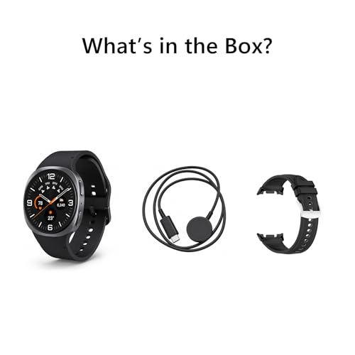 Image of Samsung Galaxy Watch 8 (2025) Bluetooth Smartwatch, Intl Version - Fitness & Sleep Tracking,Heart Rate Monitor, Android Compatible (Not for iOS) - with Extra Hybrid Band (Graphite, 40mm)