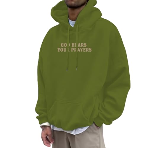 Men Hoodies Winter Casual Letter Print Hoodie Fleece Pullover Sweatshirt Long Sleeve Loose Warm Pullover Hoodie2