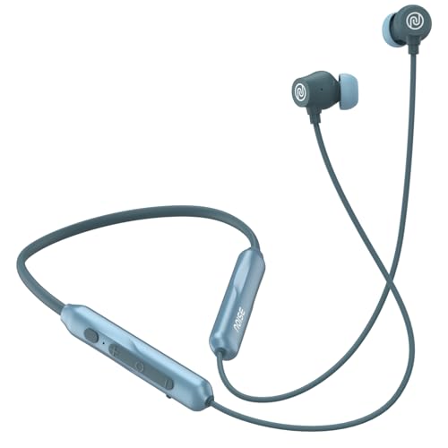 Noise Airwave Pro Bluetooth in Ear Neckband with Upto 32 dB ANC, 60H of Playtime, Dual Device Pairing, 3 Mic ENC for Calling, Low Latency(Upto 40ms), 13mm Driver (Metallic Blue) view 1