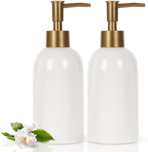 Natheeph 14OZ Ceramic Soap Dispenser Ceramic Soap Pump Dispenser ...