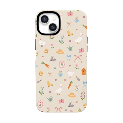 Casely iPhone 14 Plus Case | Hoppy Garden | Spring Things | Bold Protective Design | Compatible with MagSafe