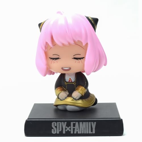 Image of Daiyamondo Super Hero Anime Polyvinyl Chloride Action Figure Bobble Head for Car Dashboard Office & Study Table Decoration for Everyone (Spy Pink Girl),9 X 7.5 cm