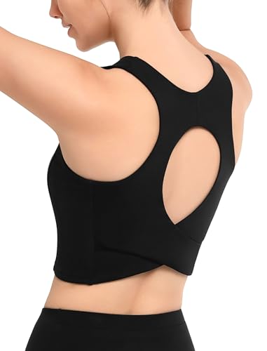 Yvette Elegant Backless Yoga Bra Women's Light Support Sports Bra with Wide Shoulder Straps – Comfort, Style & Secure Fit