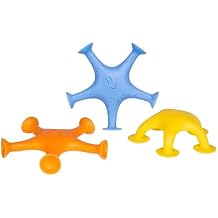 Ubbi Starfish Stretch and Suction Bath Toys, Baby Bath Accessory, Water Toys for Toddler Bath Time, Fun Baby Water Toys, Set of 3