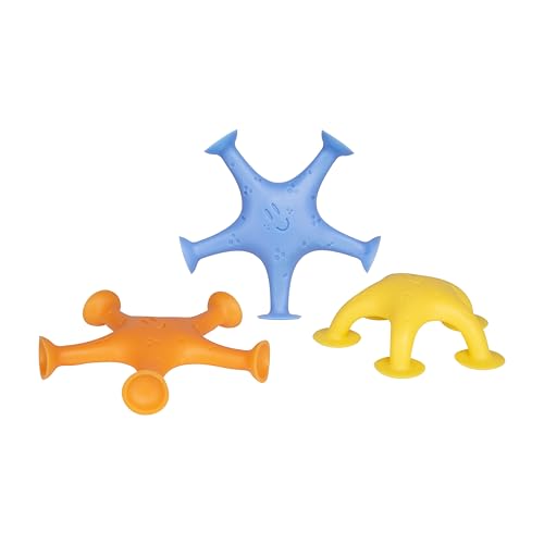 Image of Ubbi Starfish Stretch and Suction Bath Toys, Baby Bath Accessory, Water Toys for Toddler Bath Time, Fun Baby Water Toys, Set of 3