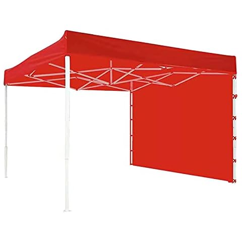 Doukedge Pop up Gazebo Canopy Tent with 1 Sidewall, Foldable Beach Canopy Sun Shelter Awnings Shade Curtains for Garden,Patio, Wedding, Beach, Picnic, Party Canopy Red Cover