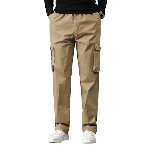 Image of Reoutlook Men's Cargo Pants - Comfortable, Durable, Multi-Pocket Tactical Work Pants for Outdoor, Hiking, & Everyday Wear