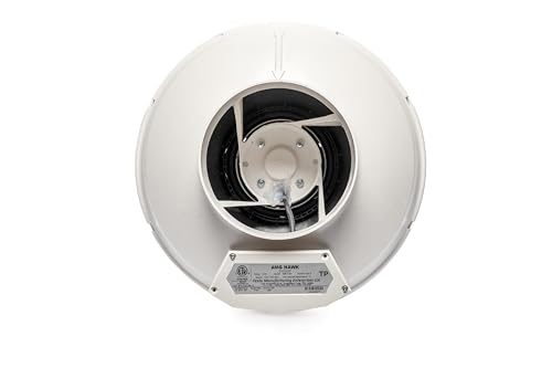 Image of Festa AMG Hawk Radon Fan - Quiet and Energy Efficient 322 CFM Radon Mitigation System Inline Fan - 6 inch Electric Waterproof Inline Duct - Made with Sturdy Glass Reinforced Poly-Resin - White