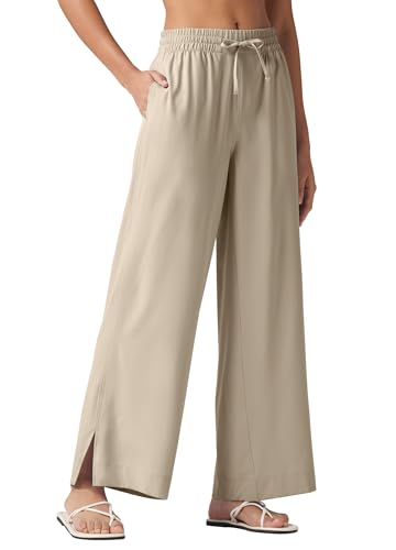 Willit Women's Wide Leg Pants Swim Beach Pants UPF 50+ Lightweight Travel Quick Dry Sun Protective 29" 31"