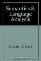 Semantics & Language Analysis 067261085X Book Cover
