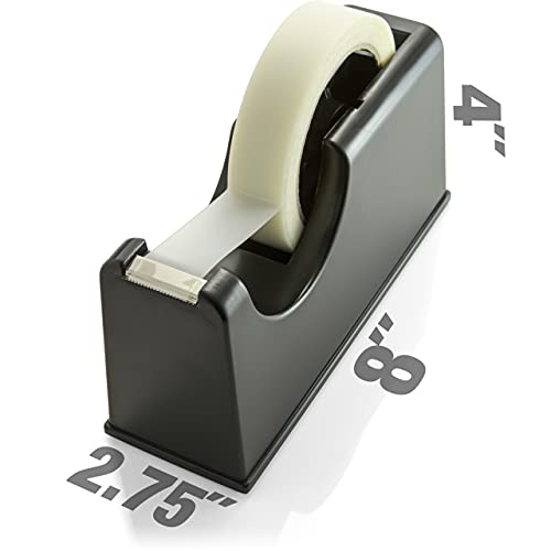 Officemate 2-in-1 Heavy Duty Tape Dispenser 1-Inch and 3-Inch Core, Black (96699) image 5