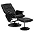 HERCULES Massaging Leather Recliner and Ottoman with Leather Wrapped Base by Hercules