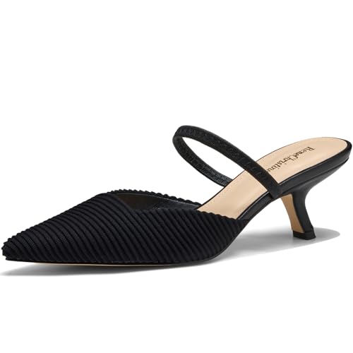 Kitten Heels for Women Closed Pointed Toe Slingback Pumps whith...