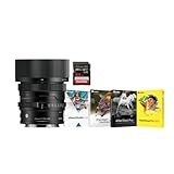 Sigma 35mm F2 DG Black Contemporary Lens for L Mount Bundle with Editing Software and 64GB SD Card (3 Items)