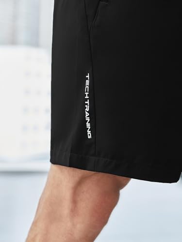 Image of TAGDO Men's Athletic Shorts with Zipper Pockets | Lightweight Workout Running Shorts Pants for Men | Elastic Waist Drawstring Gym Shorts for Training | Fitness, Sports, Casual Wear (2051)